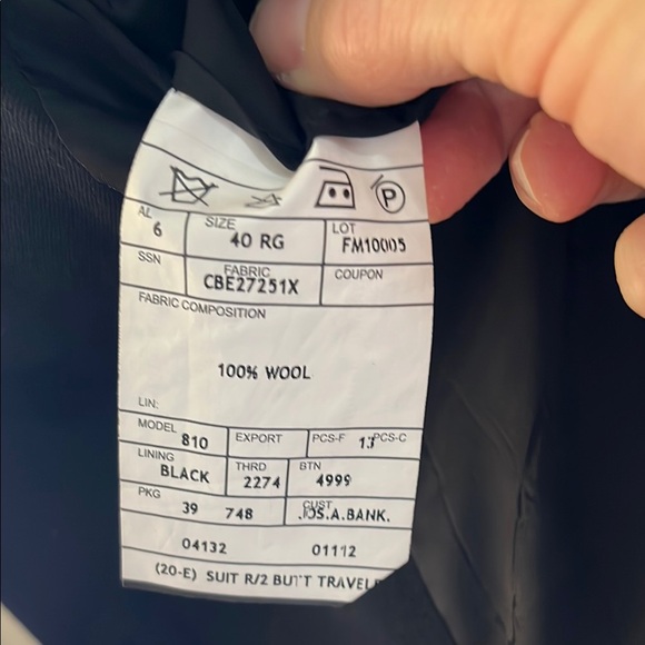 Black Classic Two-Button Suit Jacket - Picture 6 of 8